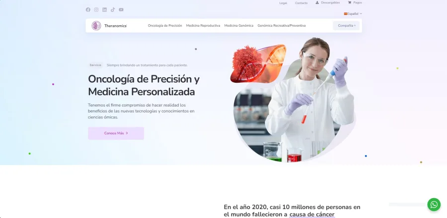 Theranomics — WordPress Institucional Oncológico
